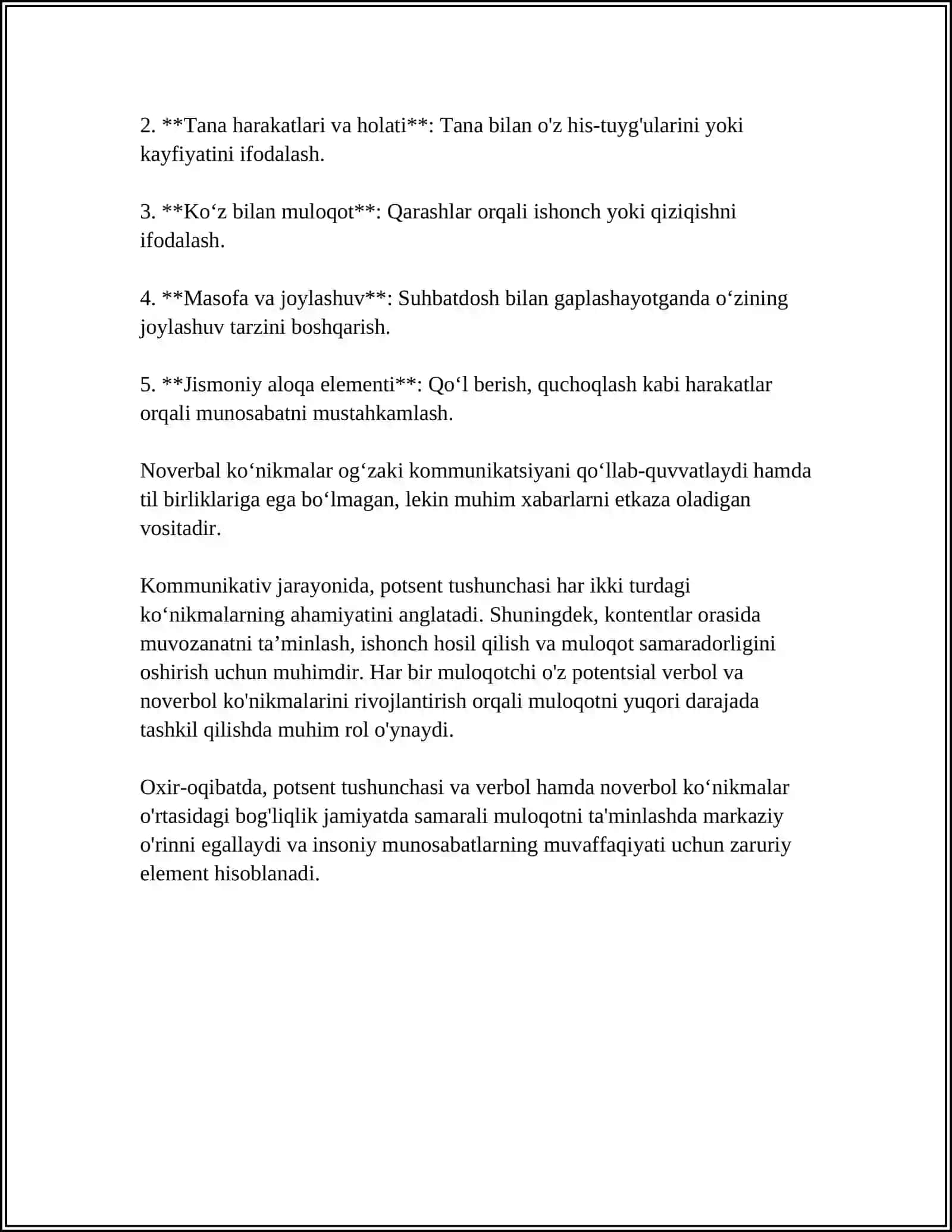 POTSENT BILAN VERBOL VA NOVERBOL KOʻNIKMALARI 4