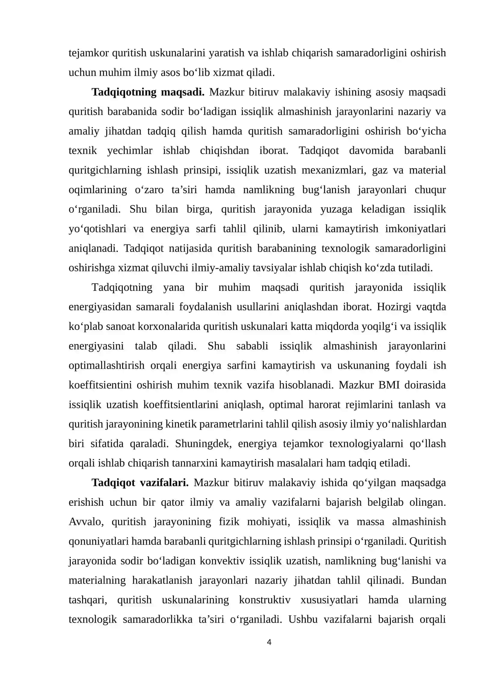 Quritish barabanida issiqlik almashinish jarayonlarini tadqiq qilish 4