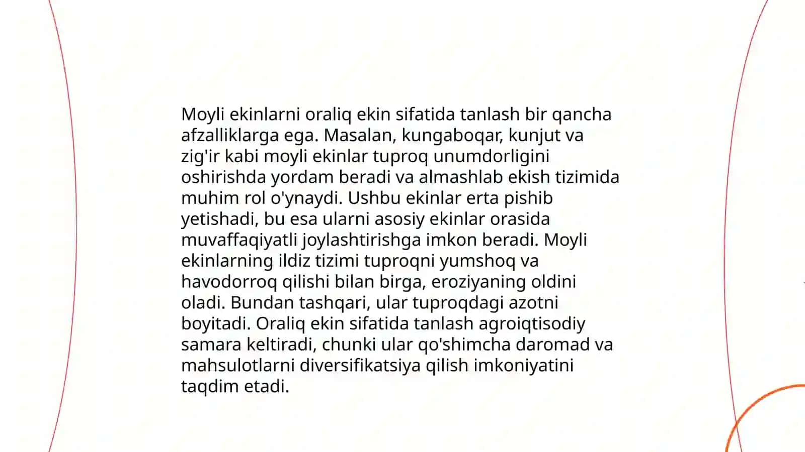 Moyli ekinlarni oraliq ekin sifatida yetishtirish texnologiyasi 4