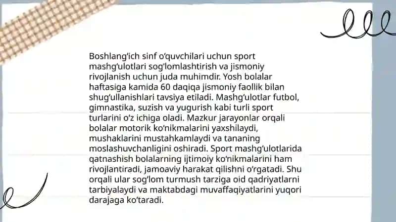 Boshlangich sinf o‘quvchilarida jismoniy tarbiya darslarini tashkil etish shakillari 4