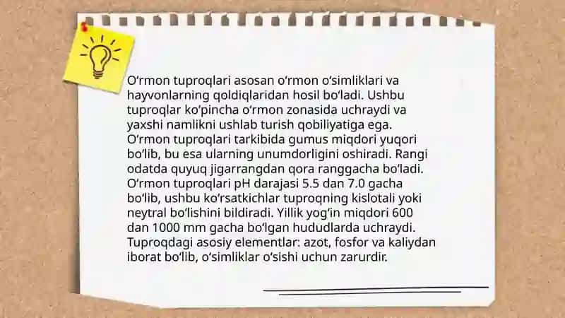 Oʻrmon va oʻrmon dasht tuproqlari 4