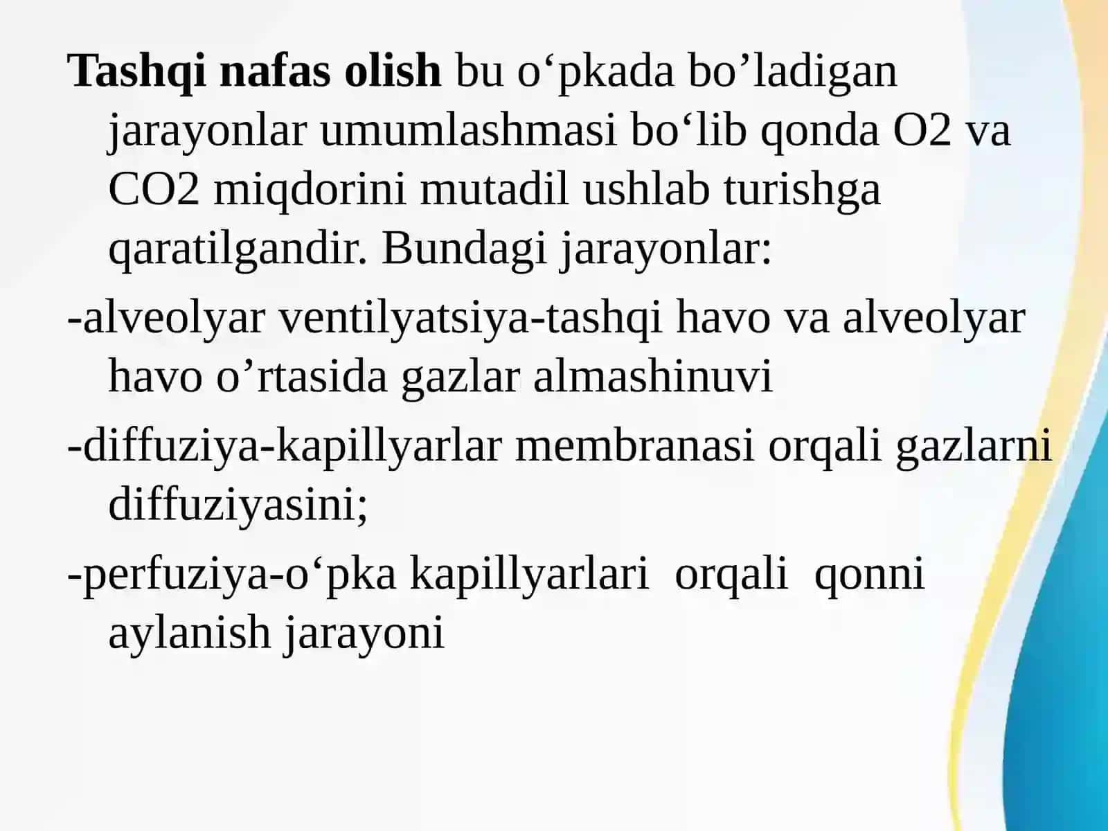 Nafas olish tizimi patofiziologiyasi 4