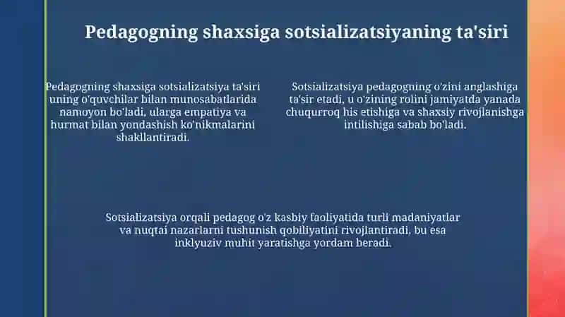 Tarbiyachi shaxsida ijtimoiylashtirishga oid kasbiy kompotentlikni rivojlantirish 4