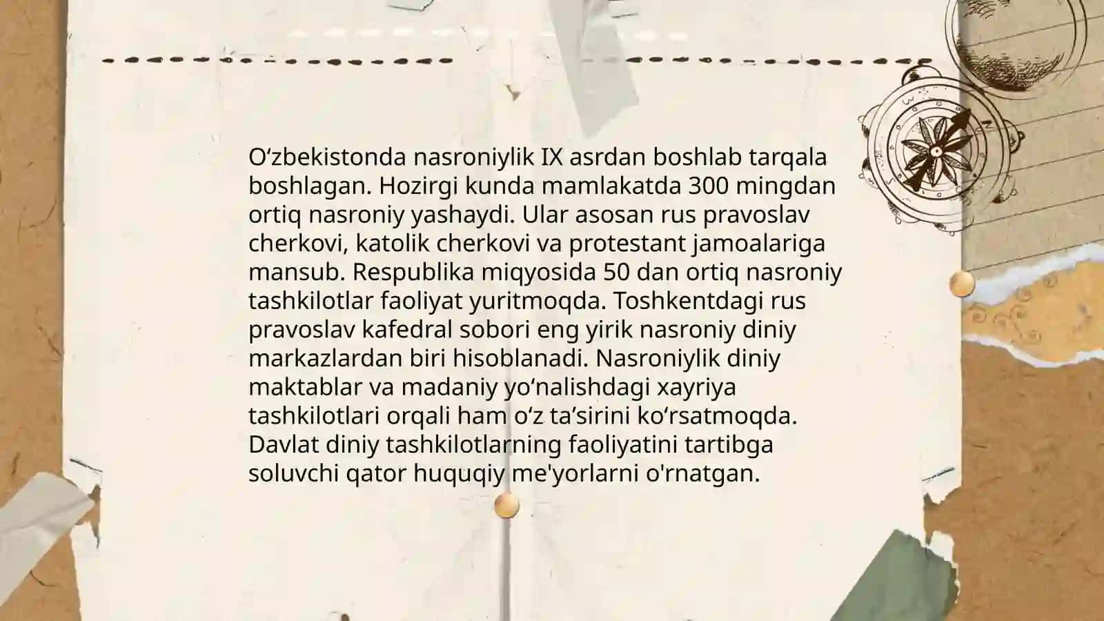 O’zbekistonda faoliyat yurituvchi diniy tashkilotlar. Xalqaro diniy tashkilotlar faoliyatining tarixi va ularning barqaror rivojlanish maqsadlariga erishishdagi ahamiyati 4