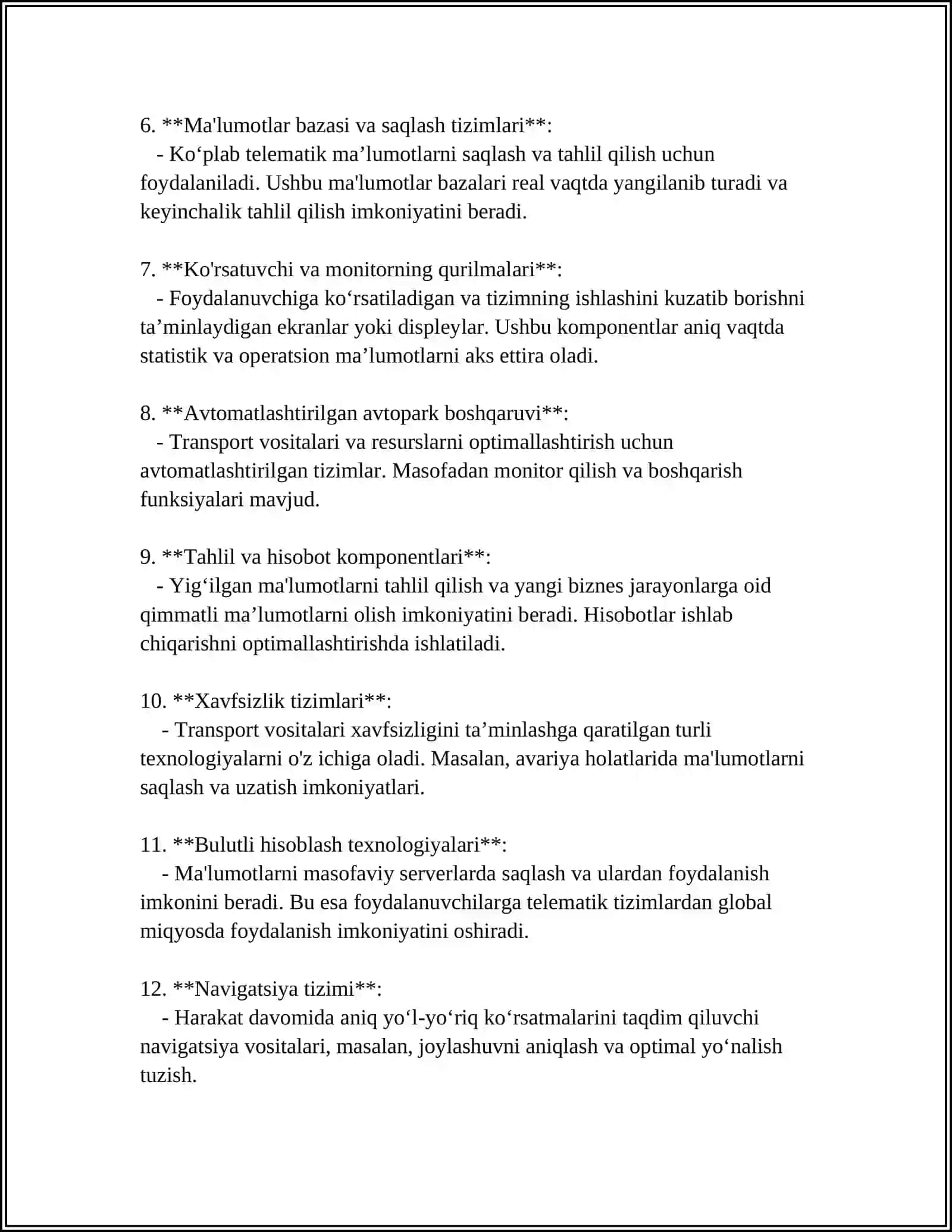 YO'LOVCHI TASHISHDA TELEMATIK TIZIMLAR 4