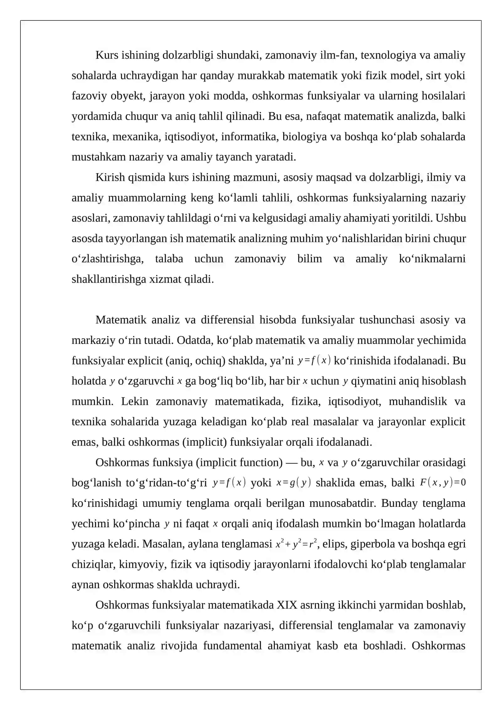 Oshkormas funksiyalarning hosilalari topish 4