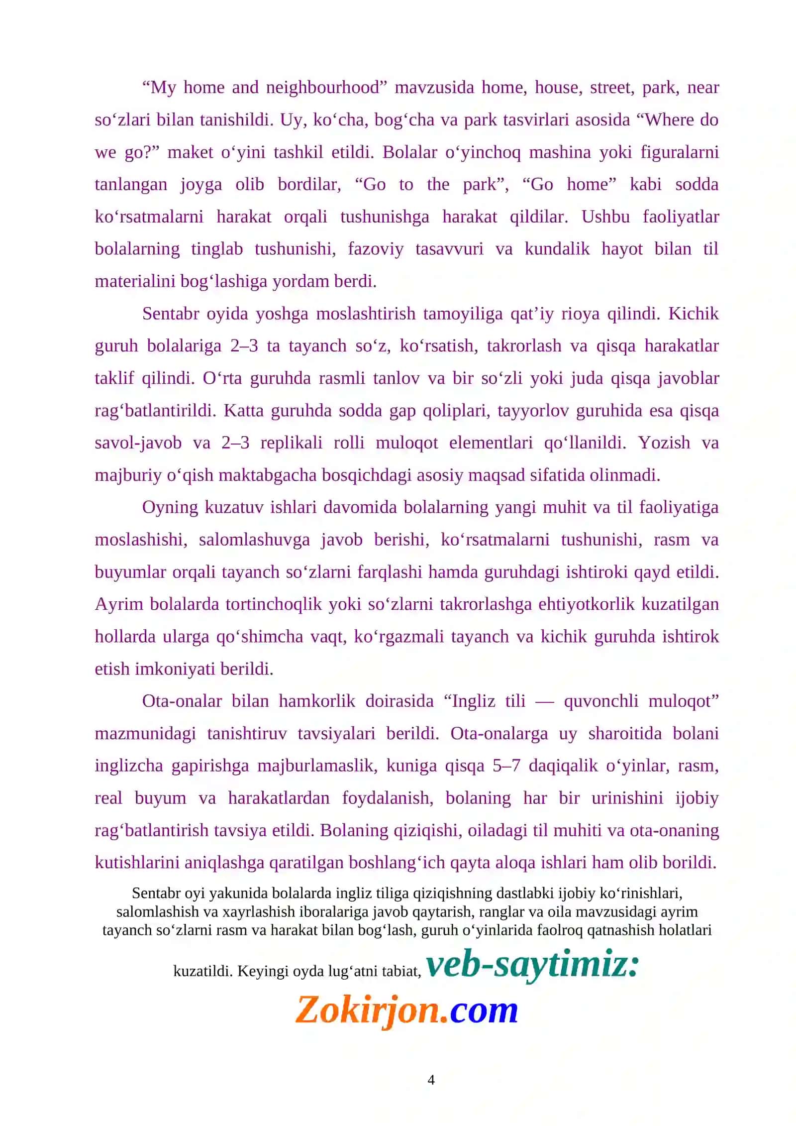 Ingliz Tili O‘qituvchisi Hisoboti 4