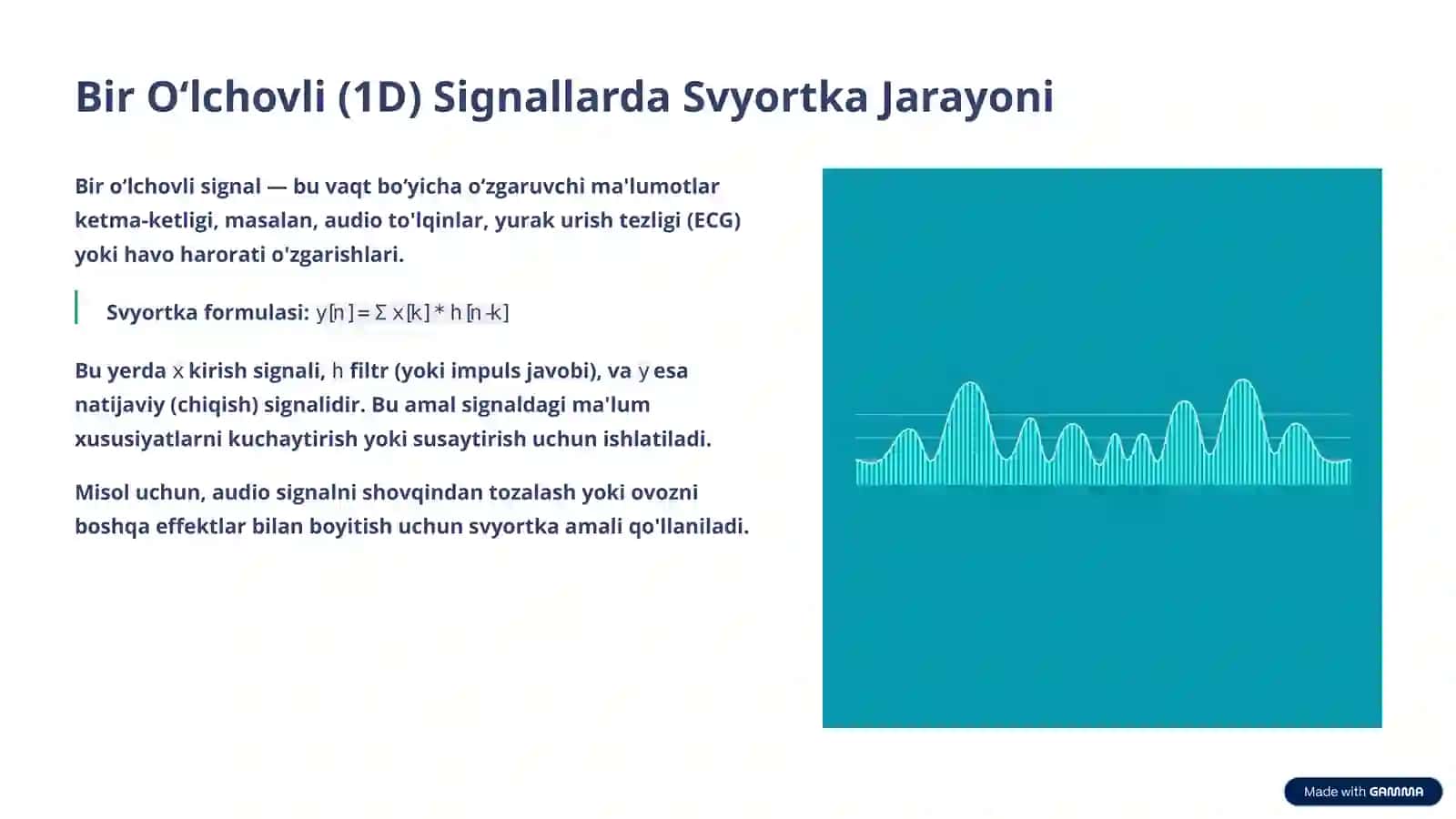 Svyortka va Korellyatsiya Algoritmlari 4