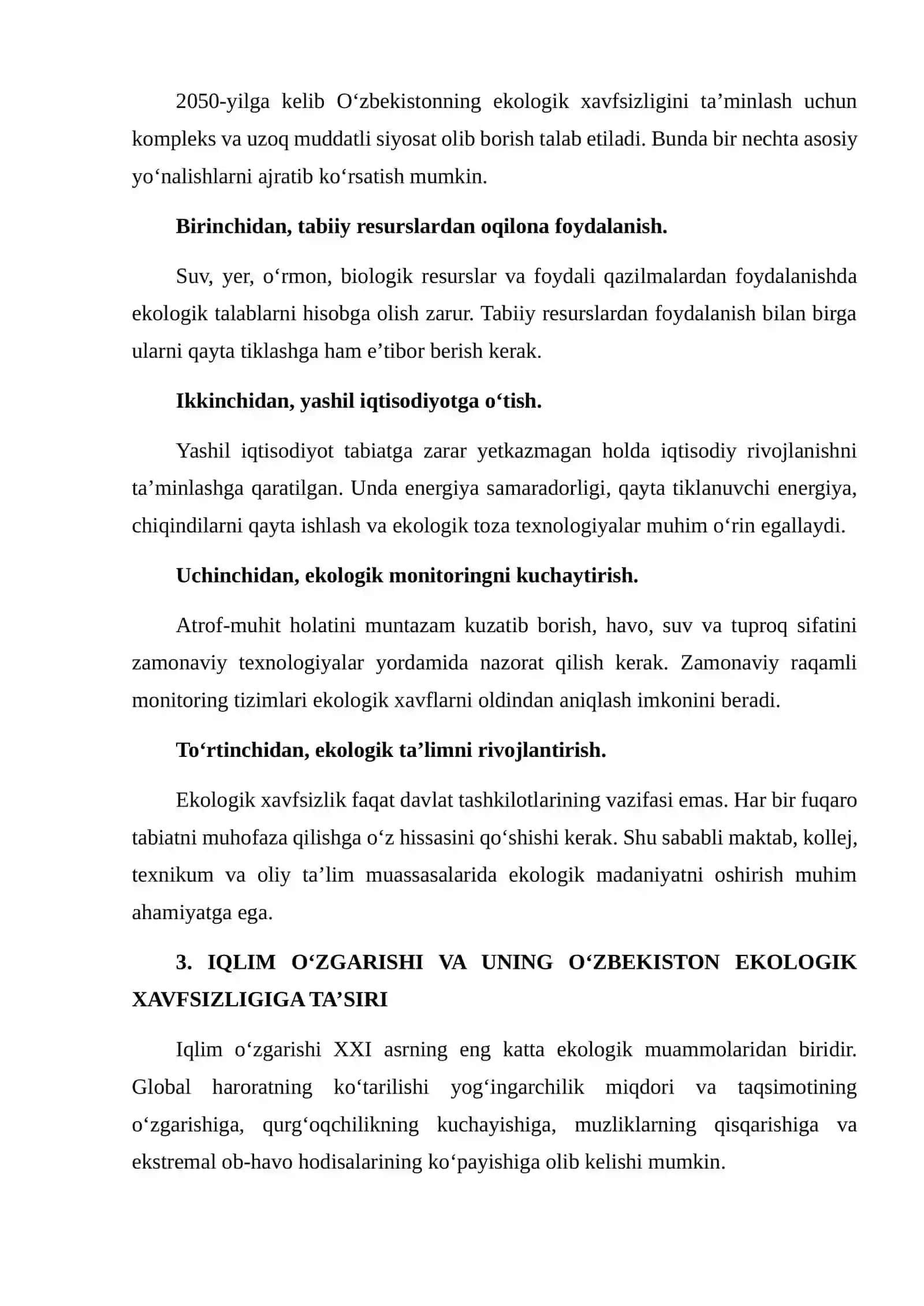 2050-YILDA O‘ZBEKISTONNING EKOLOGIK XAVFSIZLIGI 4
