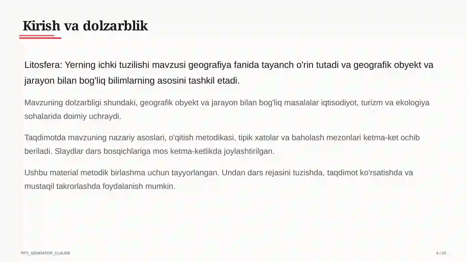 Litosfera: Yerning ichki tuzilishi (5-sinf) 4