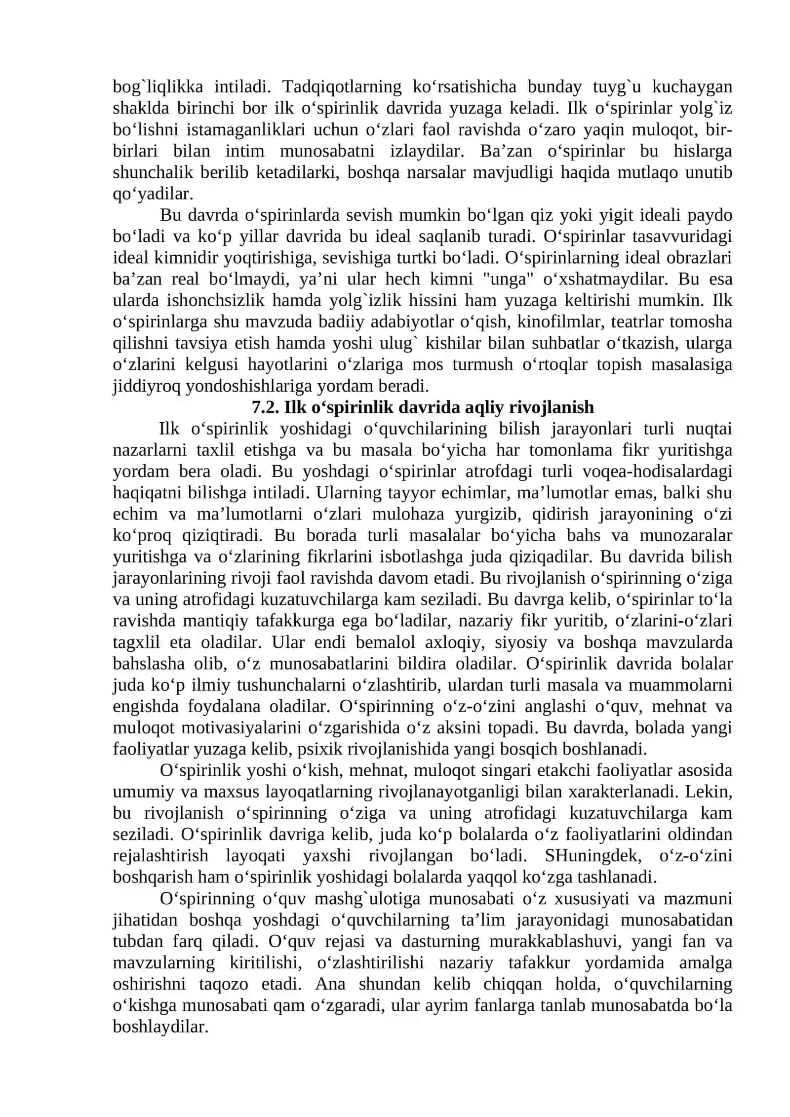 Ilk o‘spirinlik va yoshlik davrining psixologik xususiyatlari 4