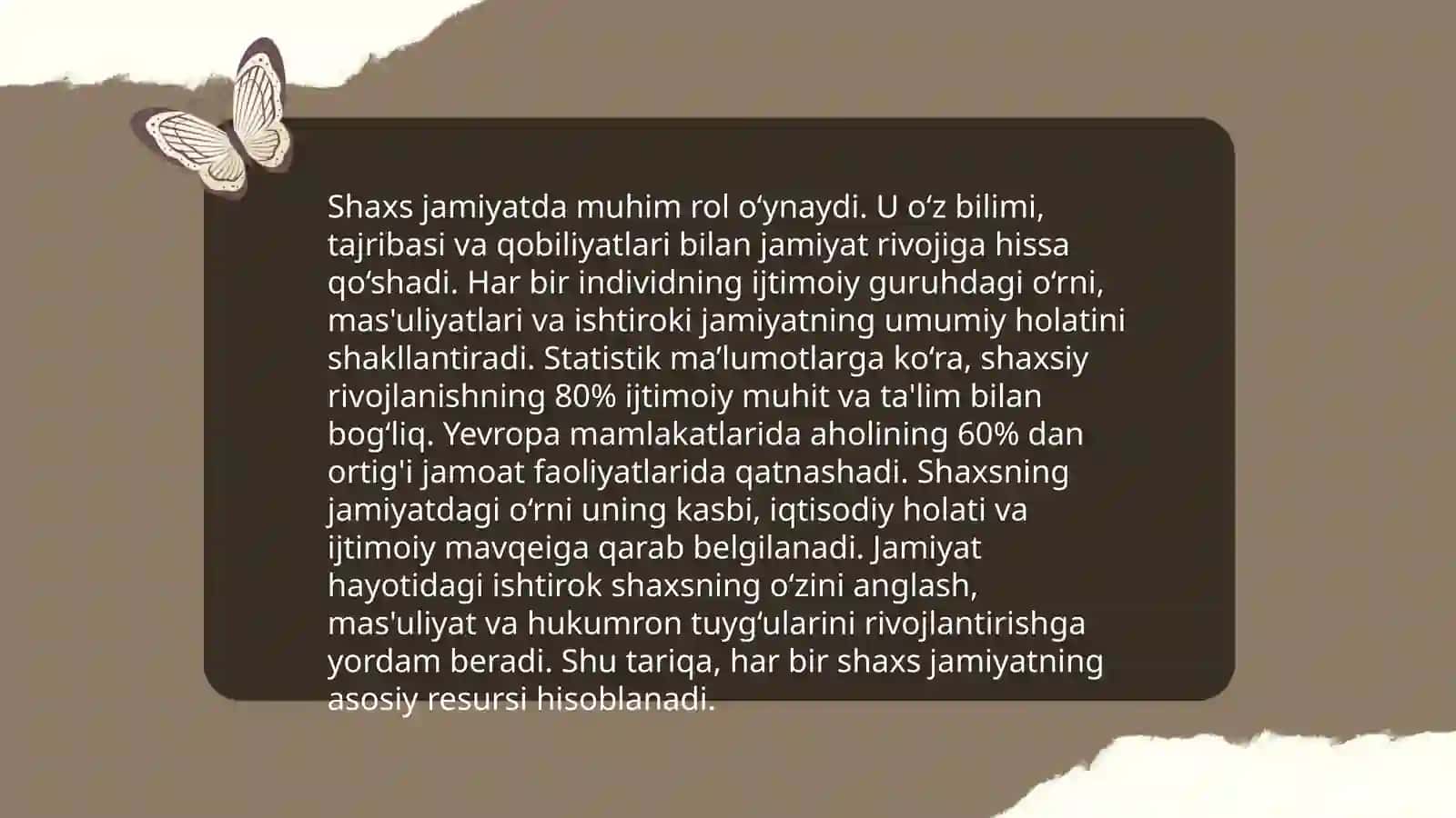 Inson. Shaxs. Jamiyat va shaxs 4