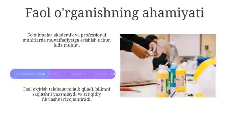 O'rganish jarayonlari va bilimni qo'llash 4