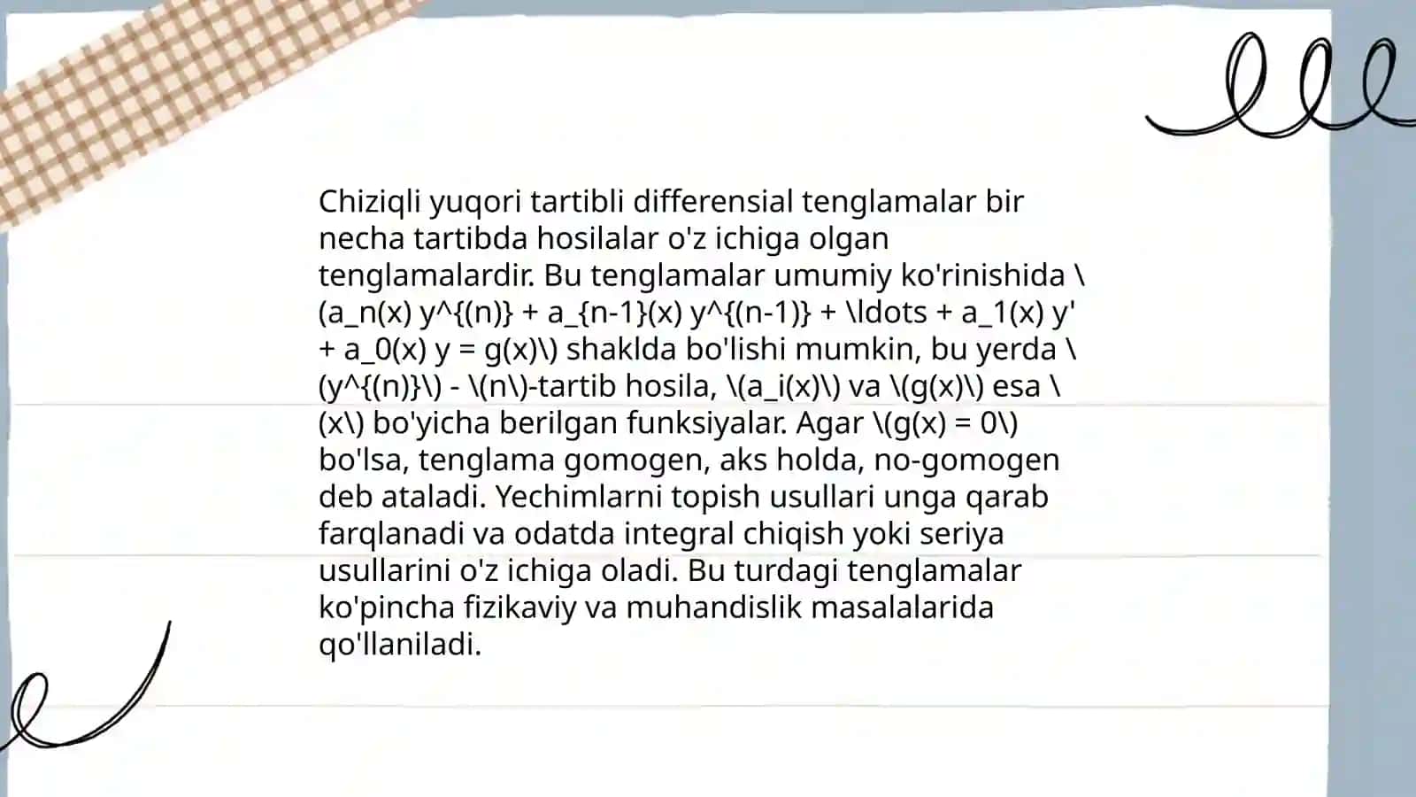 Yuqori tartibli differensiallar 4