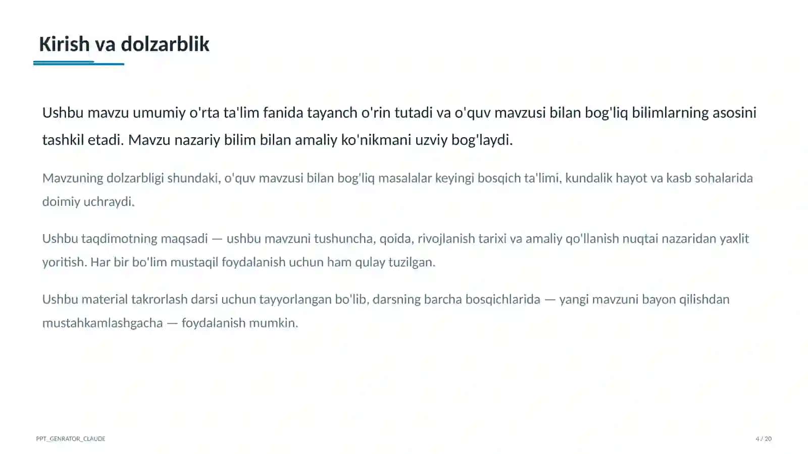 Loyihaga asoslangan ta'lim (PBL): boshlang'ich va yuqori sinflar uchun namunalar 4