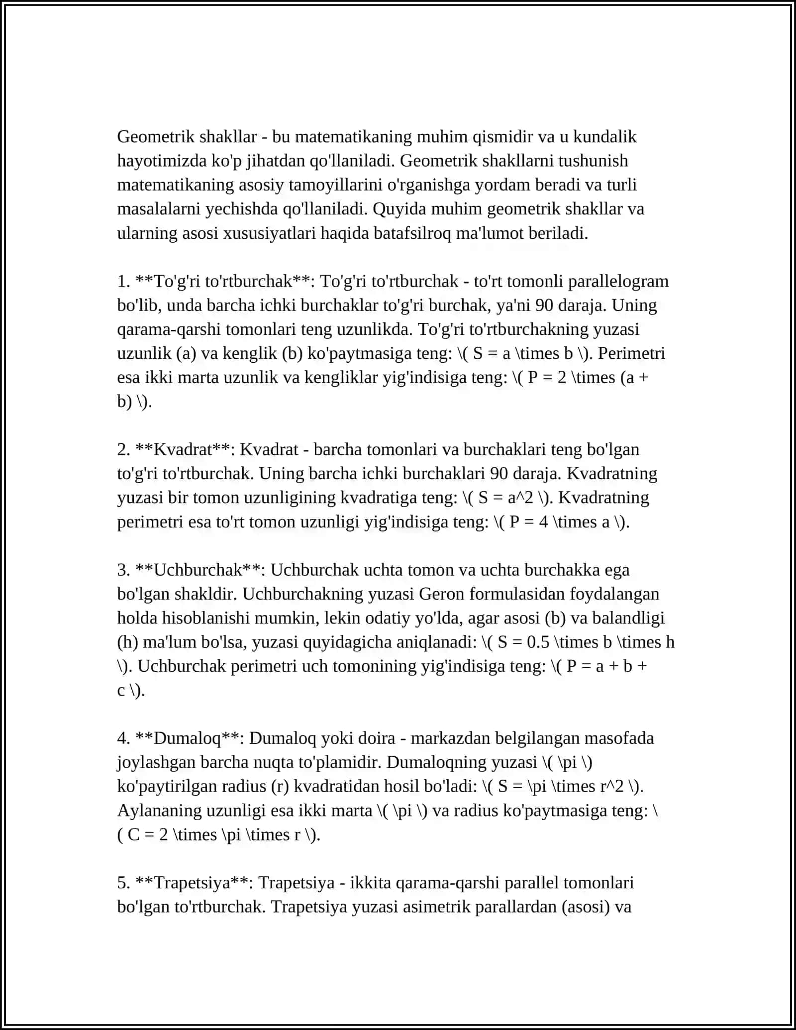 BOSHLANG'ICH SINFDA MATEMATIKADAN IQTIDORLI O'QUVCHILAR BILAN ISHLASH.3-SINF MISOLIDA 4
