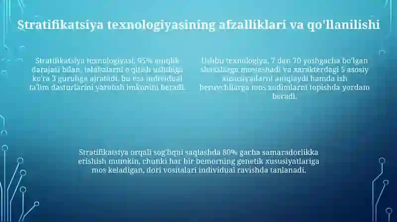 Tabaqalashtirilgan texnologiyalarning individual oʻziga xosliklari 4