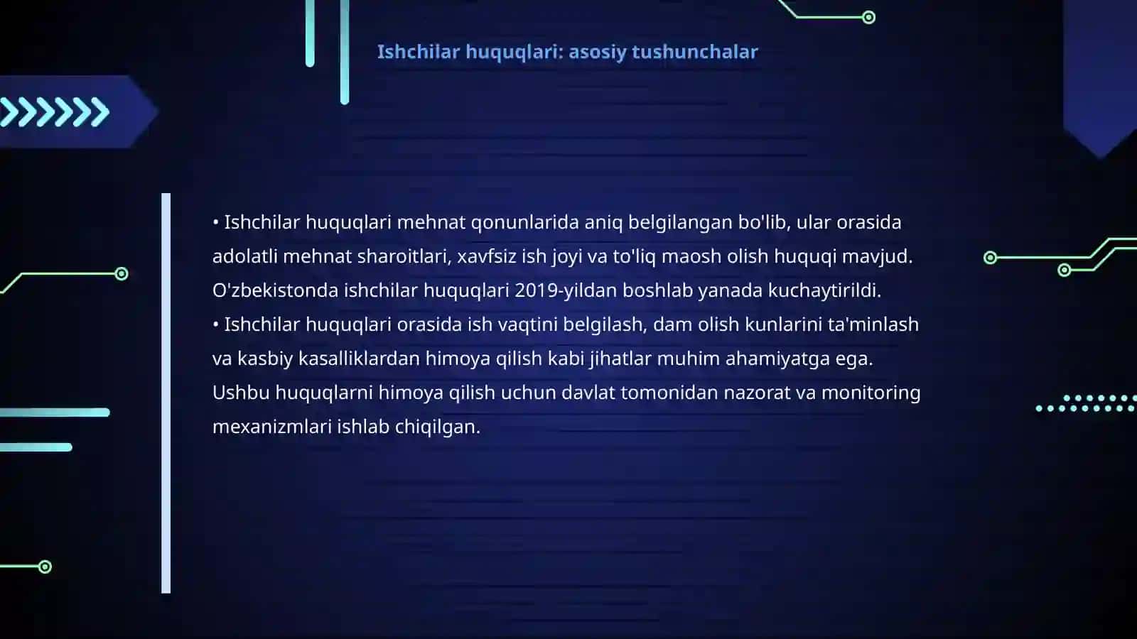 Mehnat Qonunlarida Ishchi va Xodimlarninmg Huquq va Majburiyatlarini O‘rganish 4