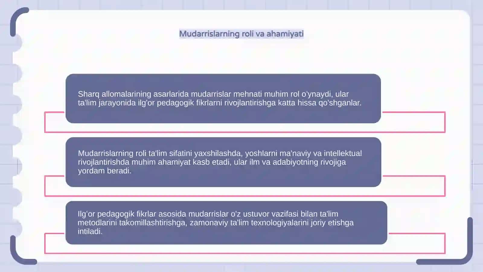 Sharq allomalarining asarlarida mudarrislar mehnati toʻgʻrisida ilgʻor pedagogik fikrlar 4