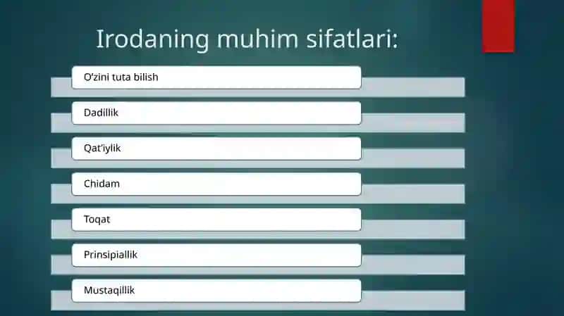 Iroda. Iroda turlari 4