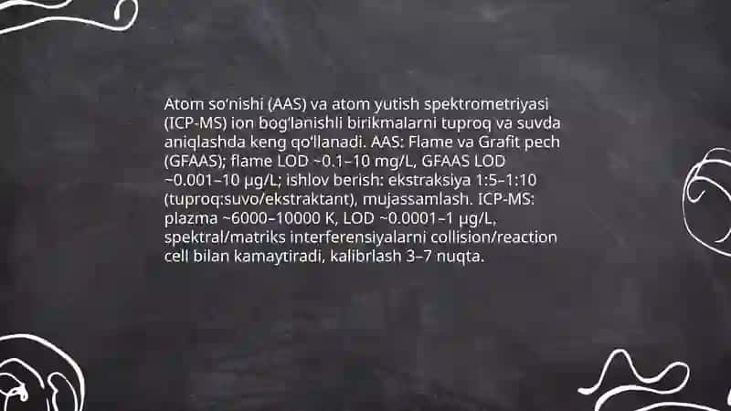 Tuproq va suv namunalarini toʻplash, saqlash va tayyorlash protokollari 4