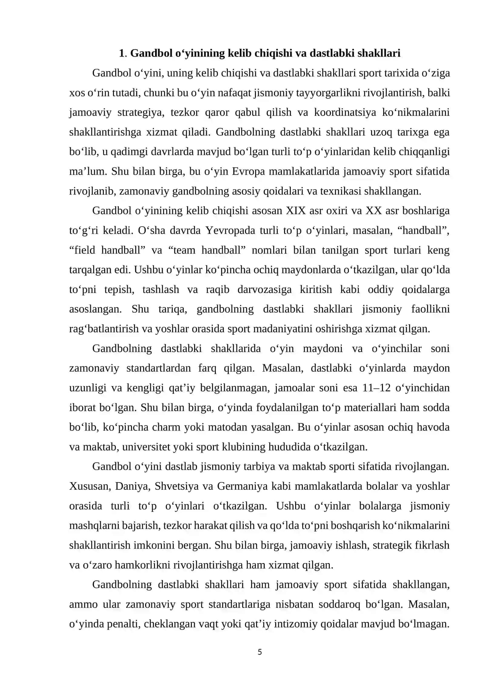 Gandbol o‘yinining kelib chiqishi, qoidalari va rivojlanish tarixi 4