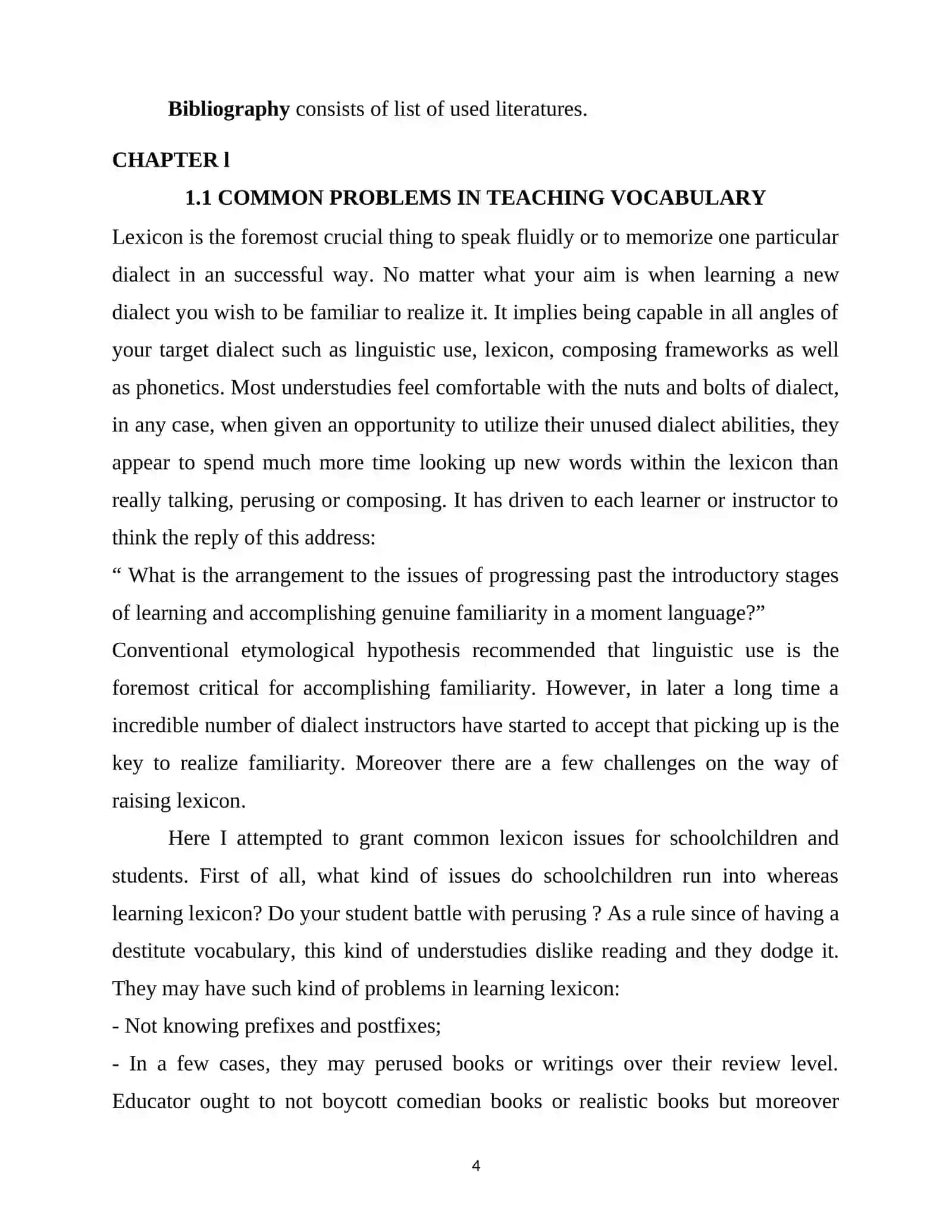 The Importance of Vocabulary Teaching in Language Teaching 4