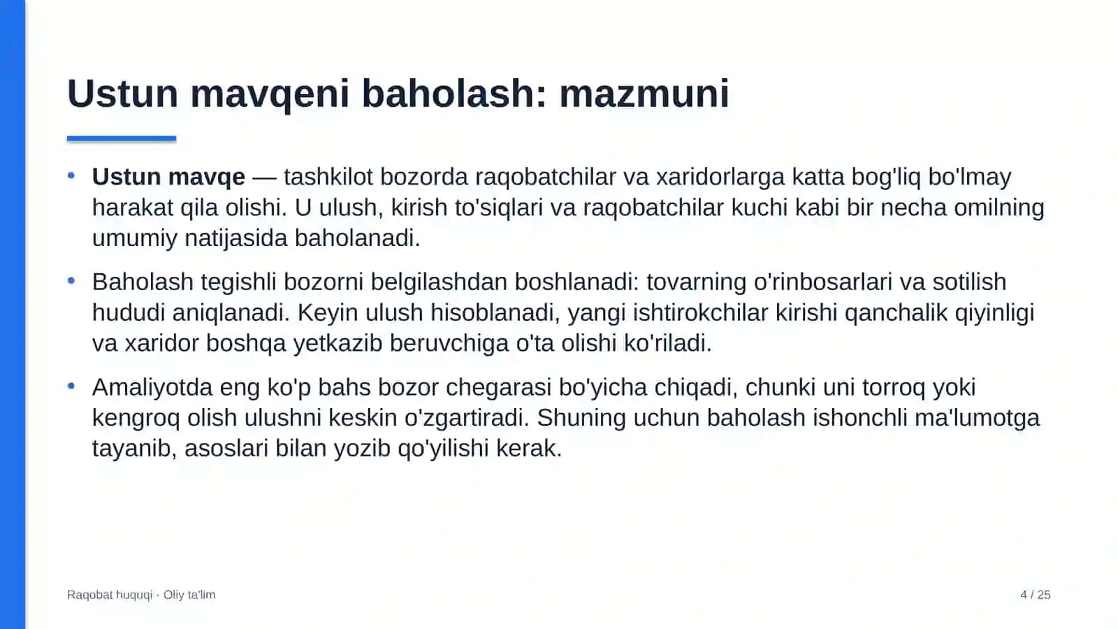 metro qurilishida bozordagi ustun mavqeni baholash 2201 4