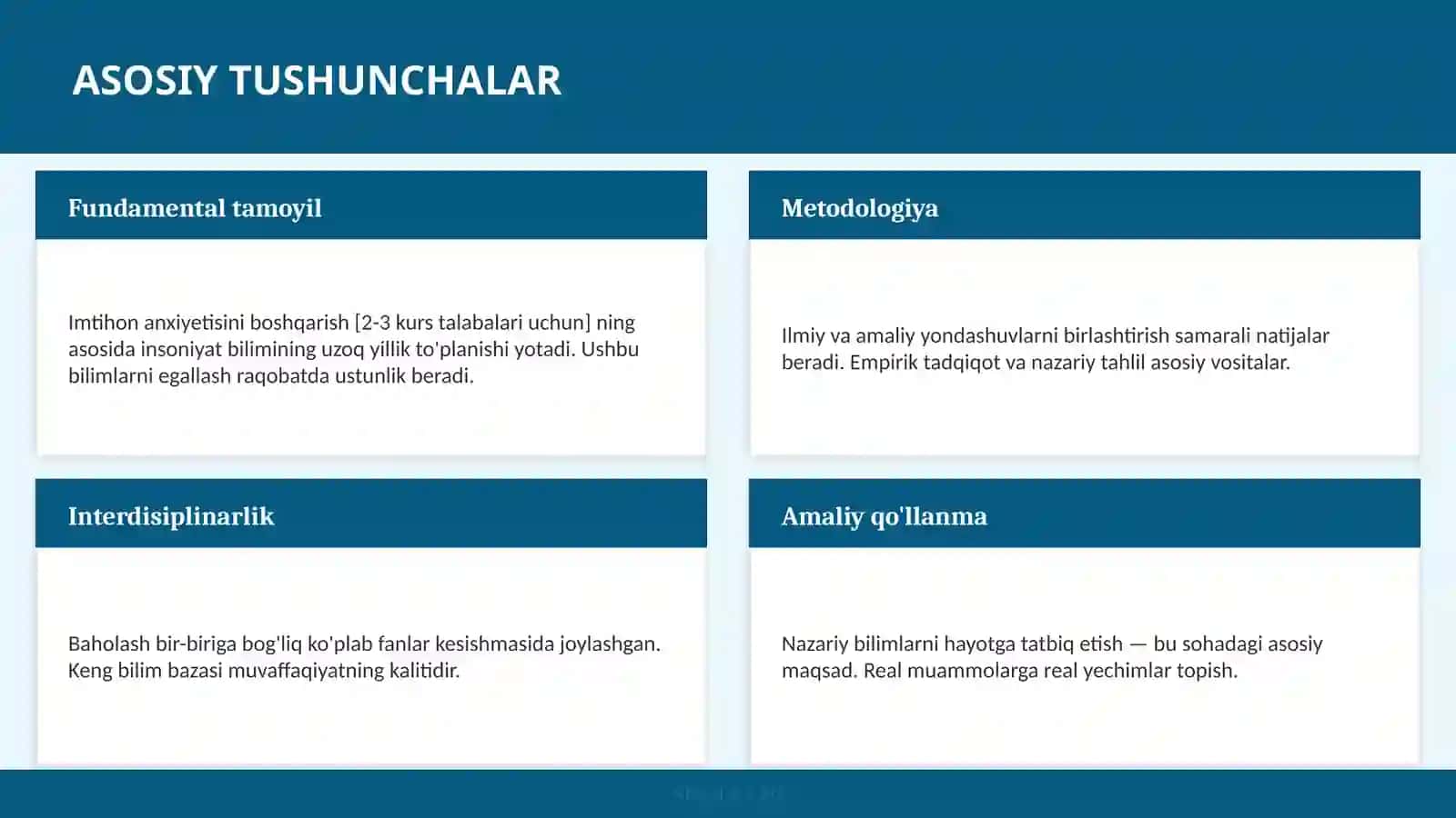 Imtihon anxiyetisini boshqarish [2-3 kurs talabalari uchun] 4