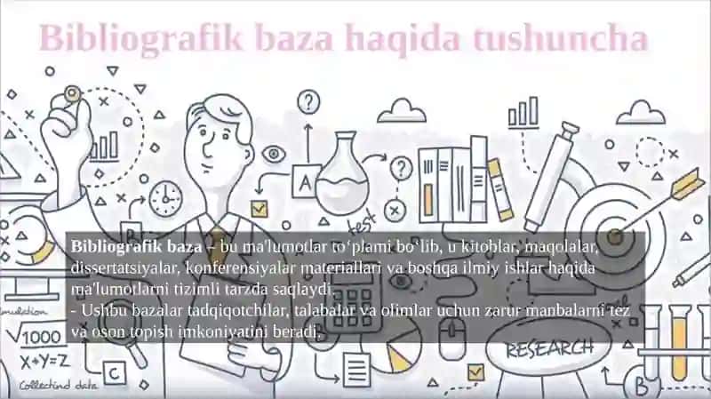 Mustaqil ishi: Ma’lumotlarning bibliografik bazasi va uning mohiyati 4
