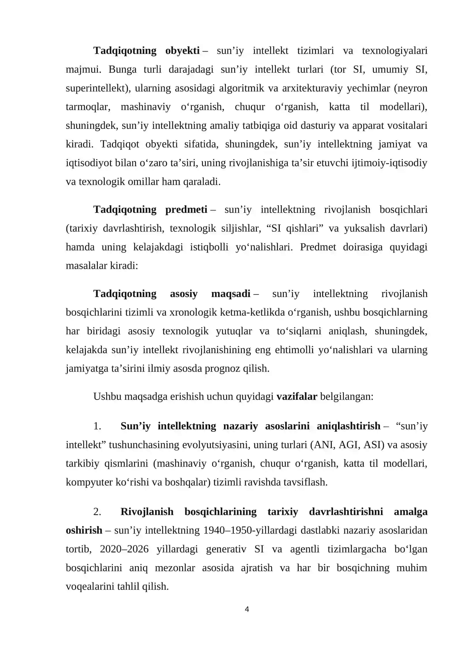 SI rivojlanishining etik va uning huquqiy muammolari. 4