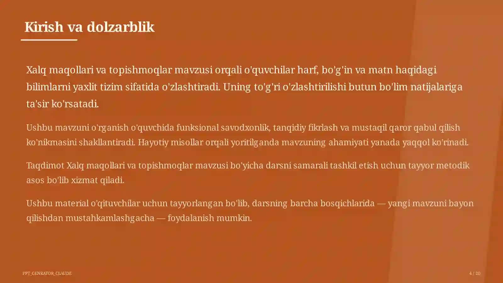 Xalq maqollari va topishmoqlar (2-sinf) 4
