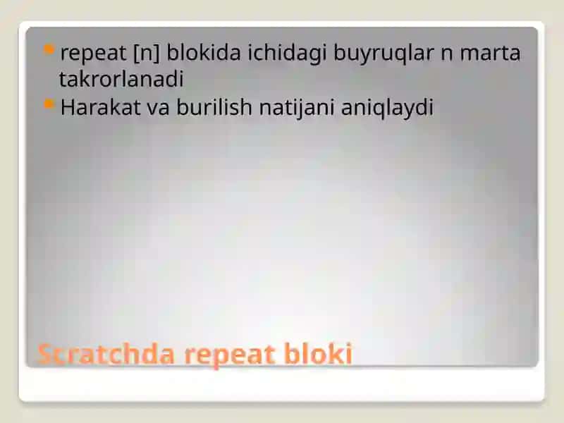 Takrorlash blokidan foydalanib dastur natijasini taxmin qilish 4