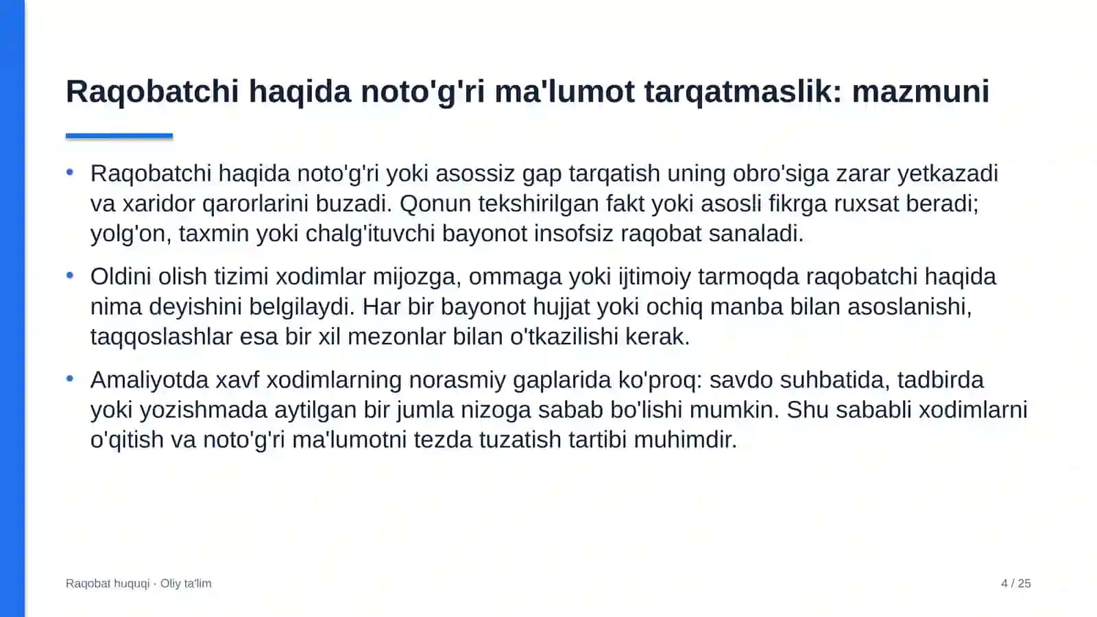 chinni fayans sanoatida raqobatchilar to'g'risida noto'g'ri ma'lumot tarqatishning oldini olish 1407 4