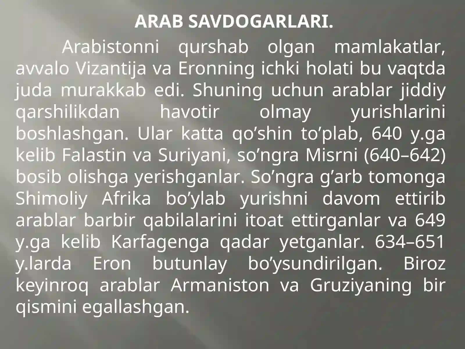 ArablarningO’rtaOsiyogabosqini 4