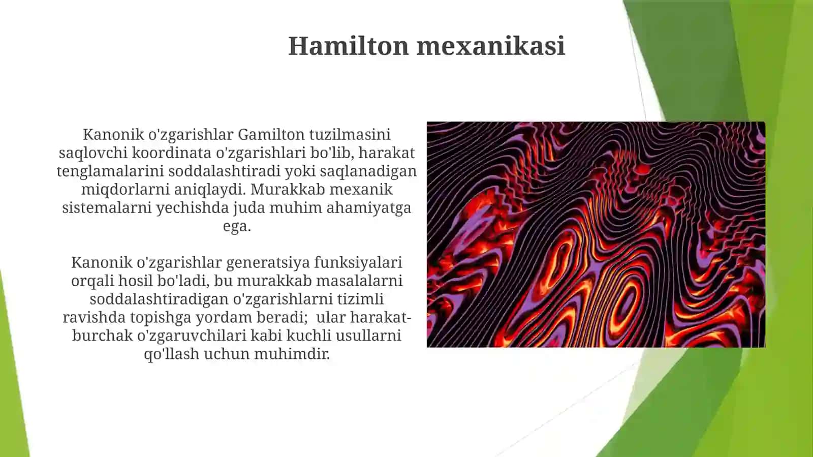 Kanonikmashtirishlar Nazariy mexanikada 4