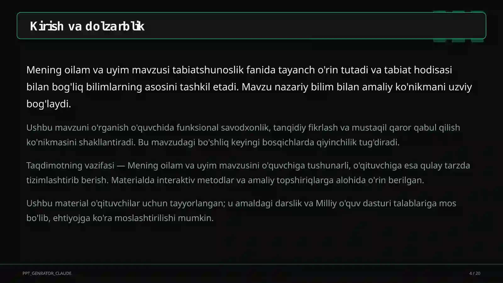 Mening oilam va uyim (1-sinf) 4