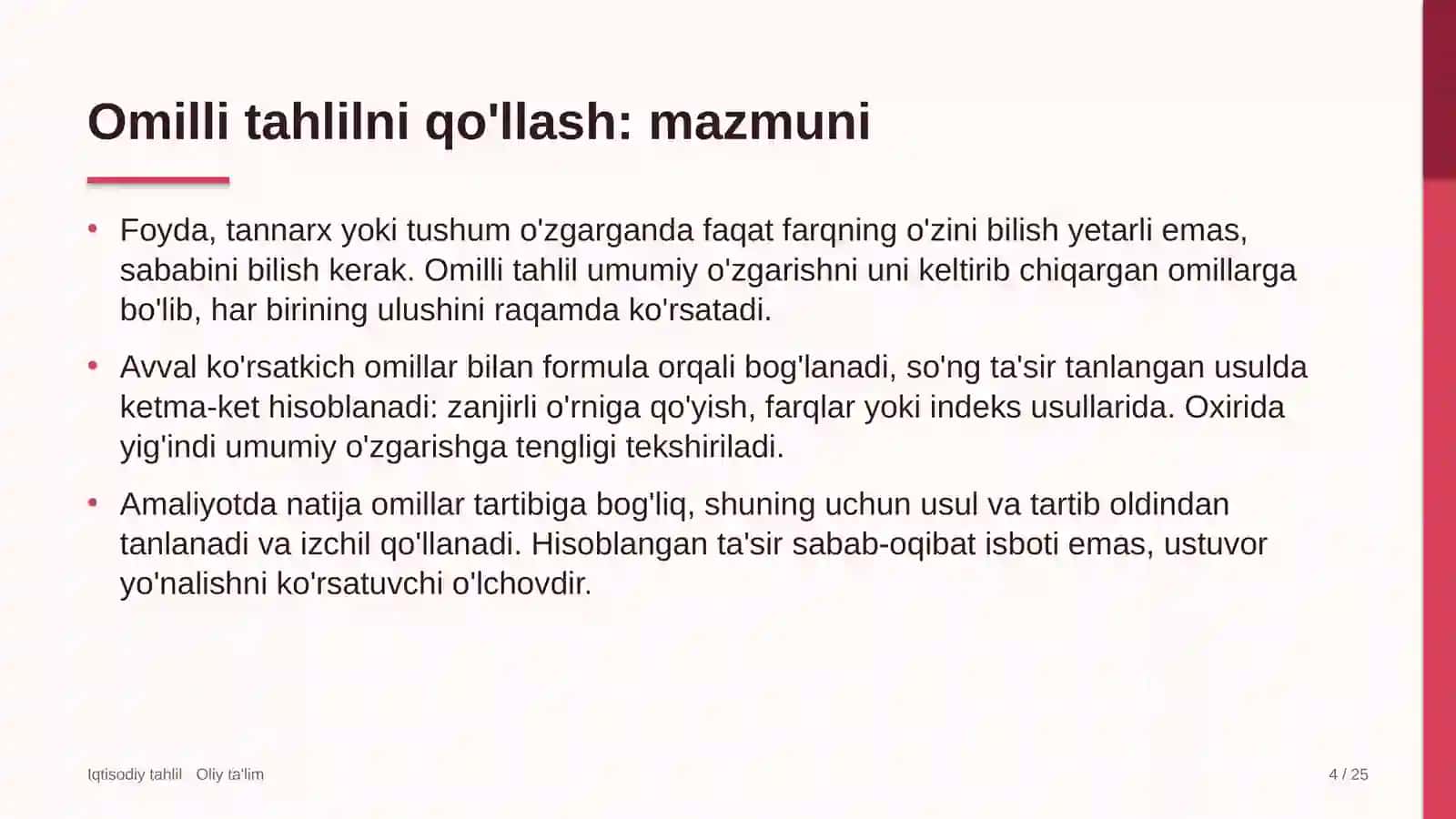 Folklor jamoalarida omilli tahlilni qo'llash 4