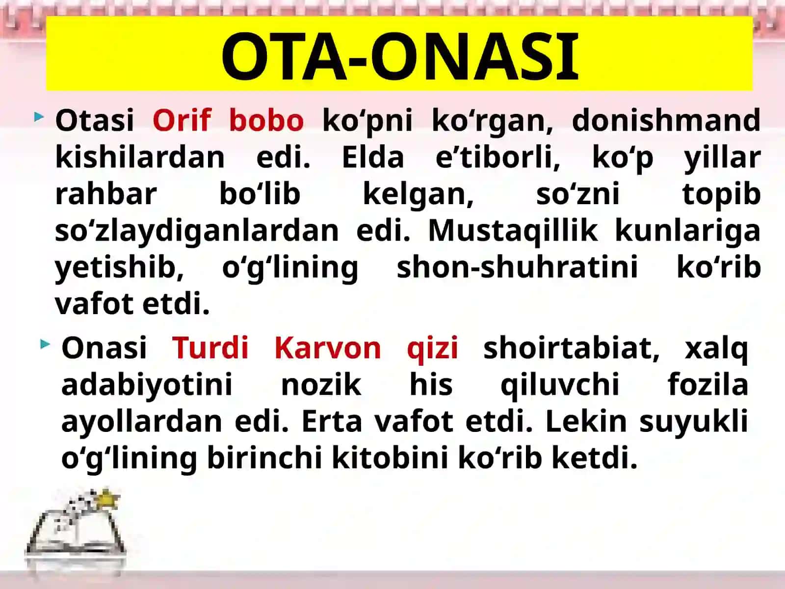 8-sinf Adabiyot fanidan Abdulla Oripov Sohibqiron dramasi dars taqdimoti 4