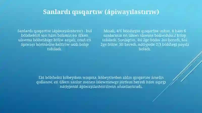 Eki duris bo’lshekti kóbeytiw 4