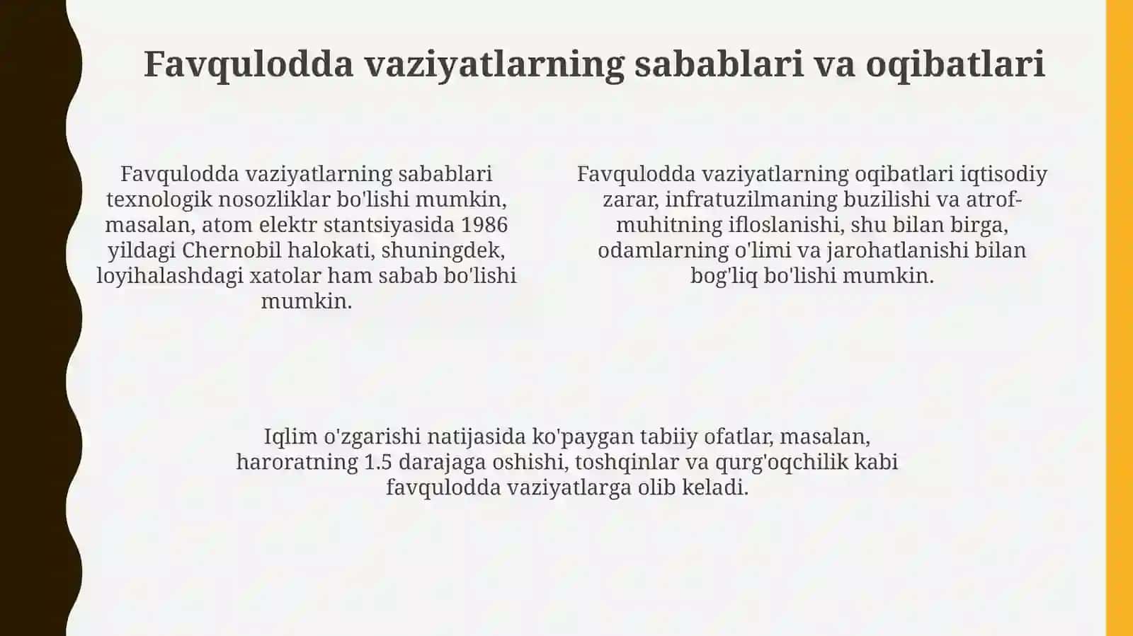 Favqulodda vaziyatlar ularning tasnifi va tavsifi 4