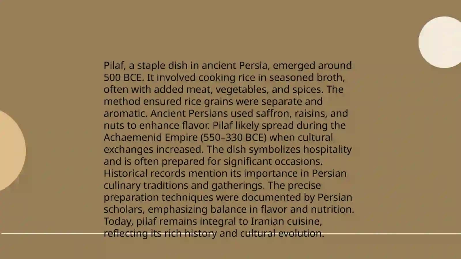 History of Pilaf 4