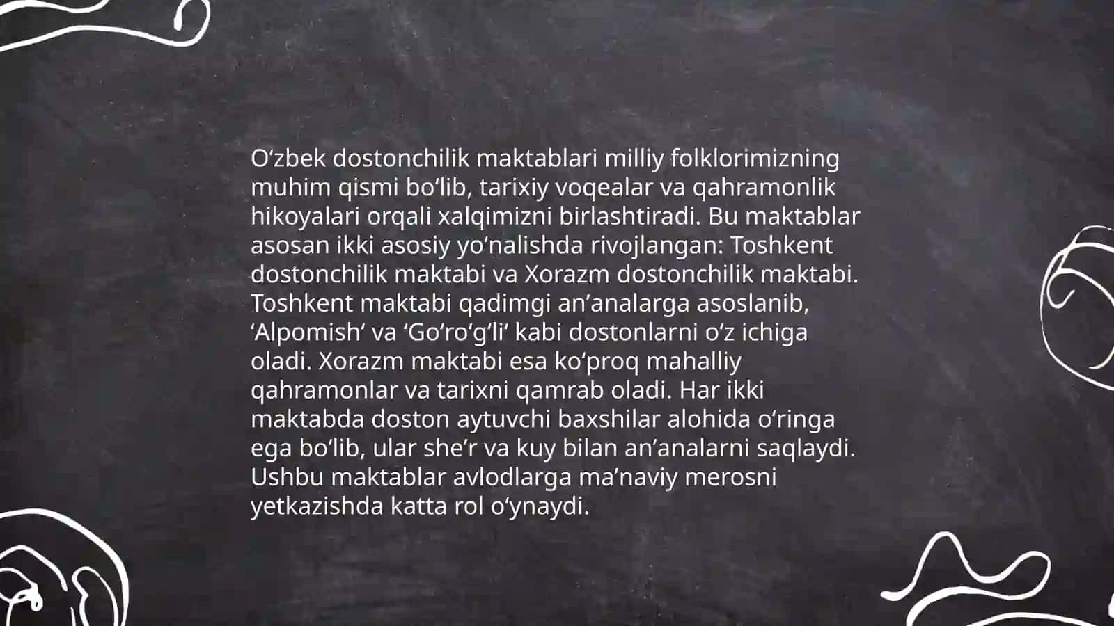 Dostonchilik maktablari 4