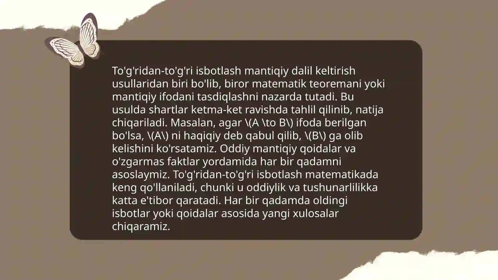 Teoremalarni isbotlash metodi 4