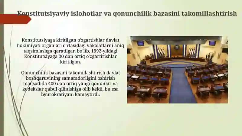 Mustaqillik yillarida davlat boshqaruvi islohotlarining asosiy bosqichlari 4