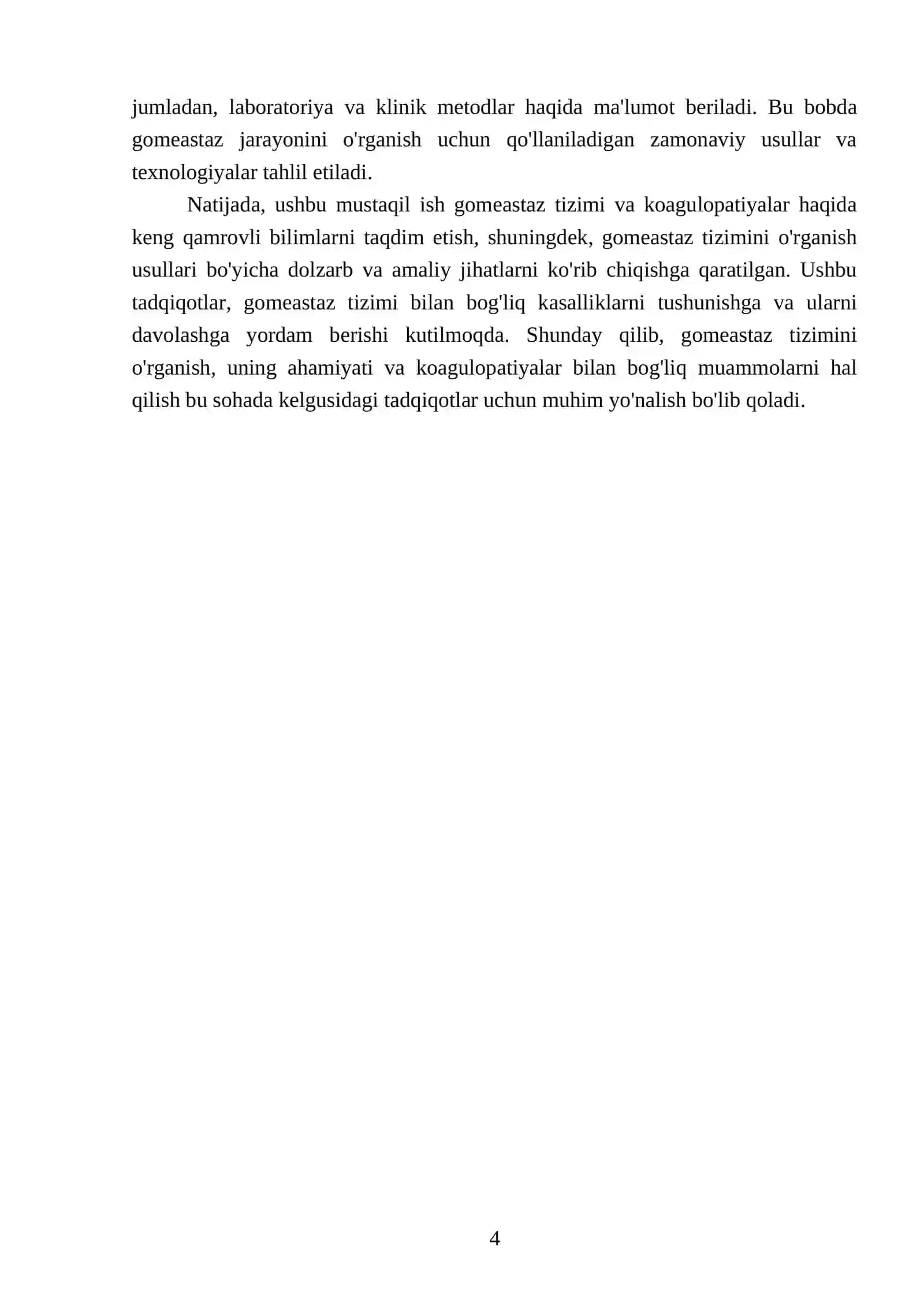 Gomeastaz tizimi.Koagulopatiyalar.Gomeastaz tizimini oʻrganish usullari 4