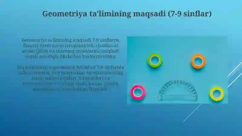 7-9-sinflarda geometriya oʻqitishning maqsadi, vazifasi va mazmuni 4