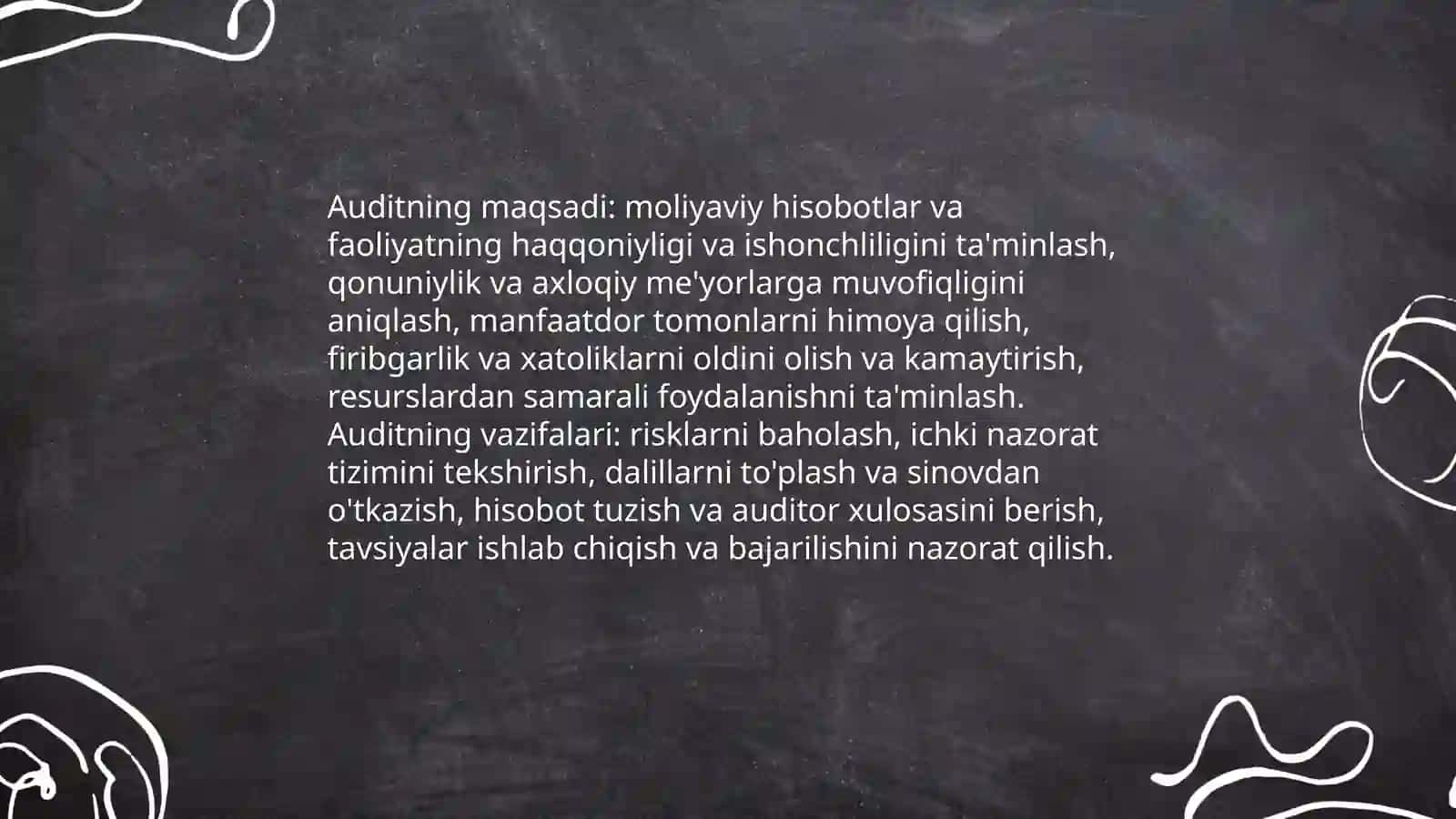 Audit kontseptsiyasi va uni tartibga solish 4