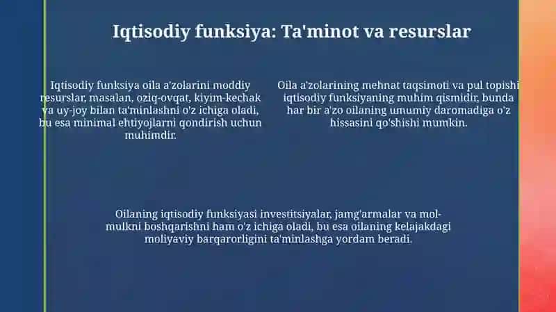 Oilaning vazifalari 4