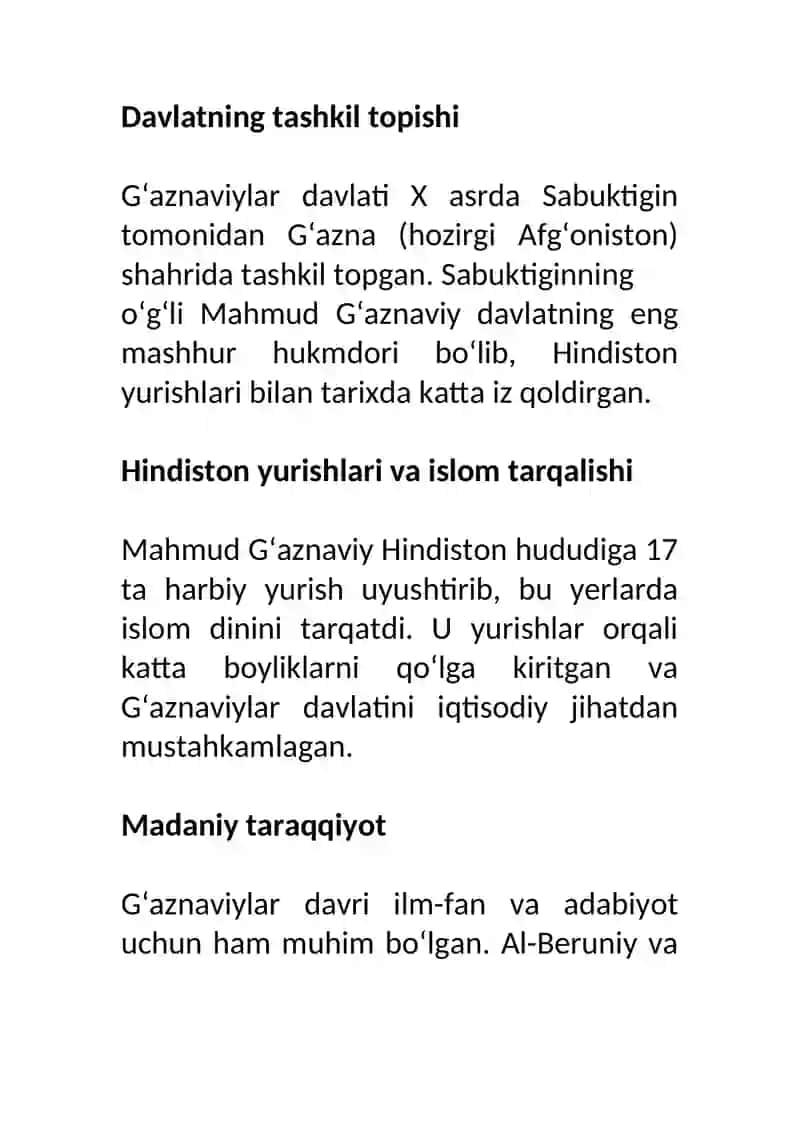 O’ZBEKISTON DAVLATCHILIK TARIXI 4
